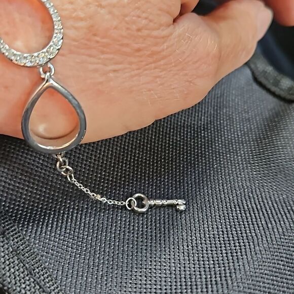 Fossil Silver and Rhinestone Link Bracelet - Picture 3 of 4